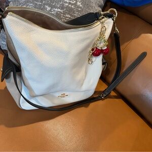 Coach Cream and Black Shoulder Bag without Cherry Charm “duplicate post”